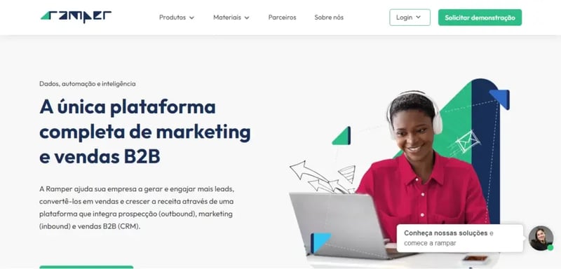 ferramenta de prospecção gratuita Ramper