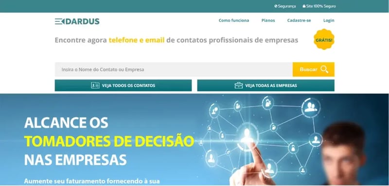 ferramenta de prospecção gratuita Dardus