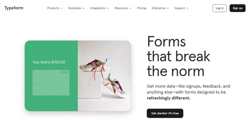ferramenta de prospecção gratuita Typeform