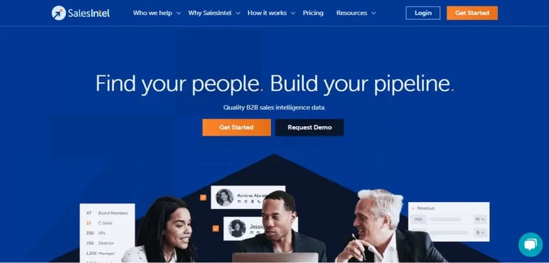 ferramenta de prospecção gratuita SalesIntel