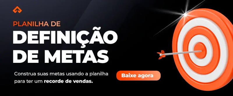 Banner para downlaod de planilha sobre definição de metas em negócios
