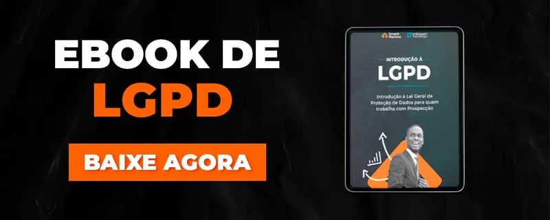banner do ebook de LGPD, um guia introdutório para você entender como tratar os dados de prospecção